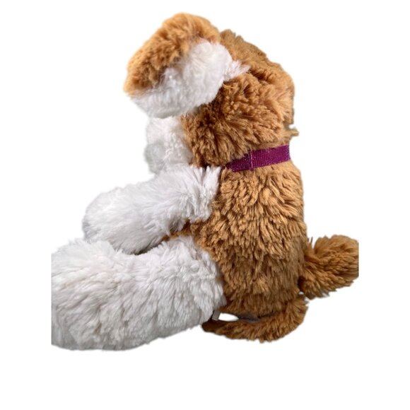 Barbie Animated Puppy Dog Stuffed Animal Pink Collar Plush Tan White 2012 WORKS - Picture 4 of 11